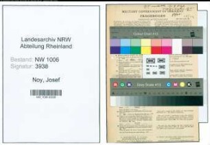 Entnazifizierung Josef Noy , geb. 19.03.1904 (Angestellter)