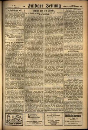 Zweite Ausgabe vom Sonntag, den 28. August 1927.