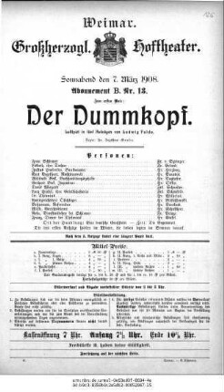 Der Dummkopf