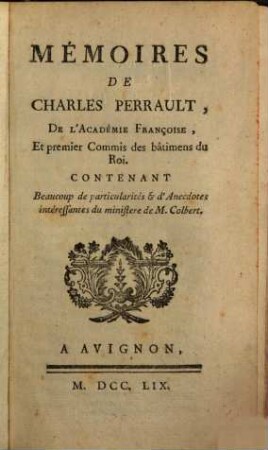 Mémoires