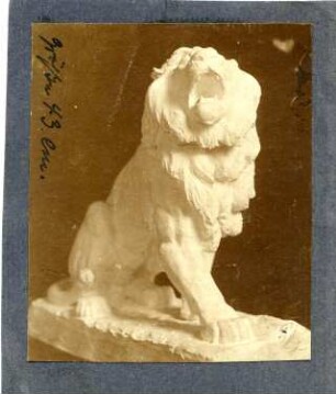 Brüllender Löwe : Brüllender Löwe. Gipsmodell; Höhe 43 cm (um 1910; C. Brose)