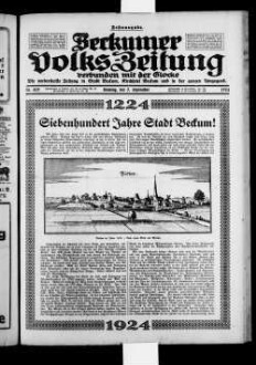 Beckumer Volks-Zeitung. 1921-1930