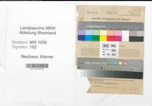 Entnazifizierung Werner Neuhaus , geb. 17.04.1905 (Angestellter)