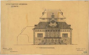 Fischer, Theodor; Heilbronn; Stadt-Theater - 2. Variante - Südseite (Ansicht)