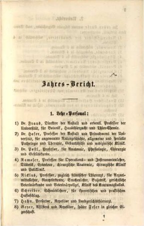 Jahresbericht der Königlichen Central-Thierarznei-Schule zu München. 1861