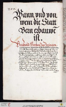 Geschichte der Stadt Bern bis 1353
