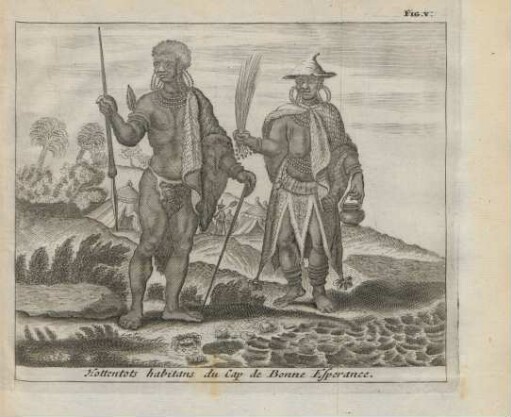 Fig.V: Hottentots habitans du Cap de Bonne Esperance