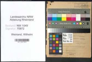 Entnazifizierung Wilhelm Weinand , geb. 26.02.1898 (Arbeiter)