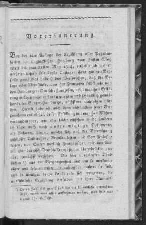 Vorerinnerung.