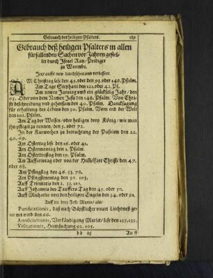 Gebrauch deß heiligen Psalters in allen fürfallenden Sachen ...