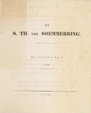 An S. Th. von Soemmering
