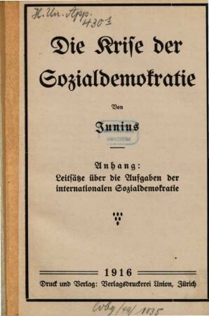 Die Krise der Sozialdemokratie