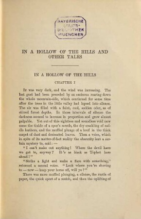 The writings of Bret Harte : with introductions, glossary, and indexes, 10. In a hollow of the hills and other tales