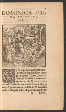 Dominica Prima Adventus ...