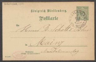 Brief an B. Schott's Söhne : 05.12.1896