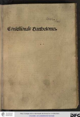 Confessionale Bartholomei.