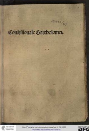 Confessionale Bartholomei.