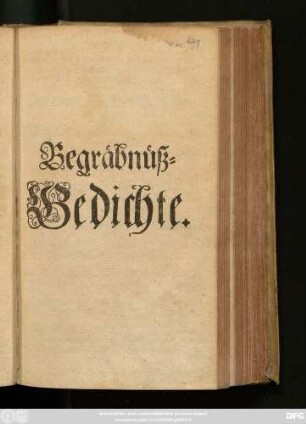Begräbnüß-Gedichte