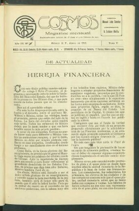 De Actualidad: Herejía financiera