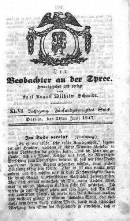 25. Stueck, 21. Juni 1847