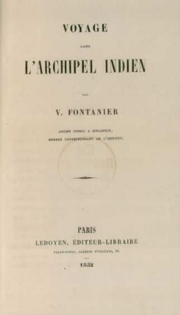 Voyage dans l'archipel Indien