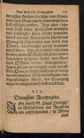 XXX. Dionysius Areopagita.