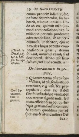 De Sacramentis in genere.