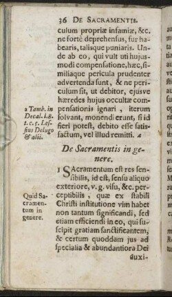 De Sacramentis in genere.