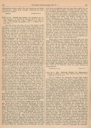 427-428 [Rezension] Kähler, Ernst, Karlstadt und Augustin
