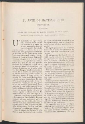 El arte de hacerse rico. (Continuación) : Capítulo II. Estado del comercio en Europa durante la Edad Media. Del libro de Mr. Hardwicke. Traducido por una señorita.