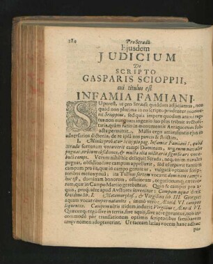 Eiusdem Iudicium De Scripto Gasparis Scioppii, cui titulus est Infamia Famiani.