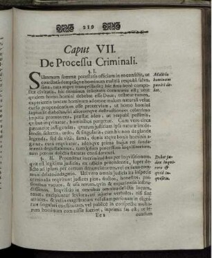 Caput VII. De Processu Criminali.
