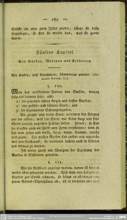 Fünftes Kapitel. Von Gurken, Melonen und Erdbeeren