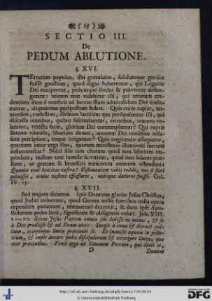 Sectio III. De Pedum Ablutione