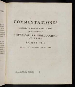 1-129, Commentationes historico philologicae