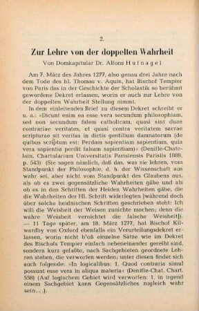 284-295 Zur Lehre von der doppelten Wahrheit