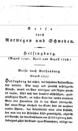 Helsingburg. (Aug. 1797. April und Aug. 1798.