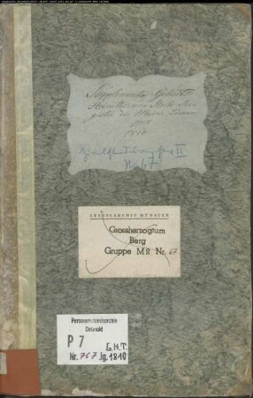 Zivilstandsregister der Munizipalität Lienen (GHT 1810). (Gemeinde: Lienen, Kreis Tecklenburg)