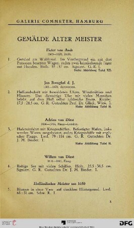 Gemälde alter Meister (Nr. 1-18)
