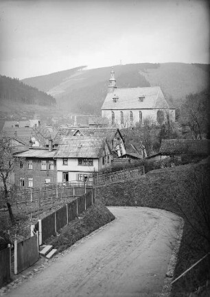 Ruhla, Teilansicht der Stadt, Blick zur Trinitatiskirche