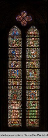 Fenster A-I: Der heilige Franziskus und Antonius von Padua als neue Apostel