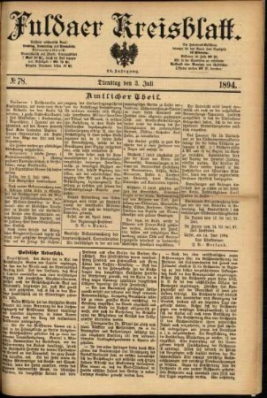 Ausgabe vom Dienstag, den 03. Juli 1894.