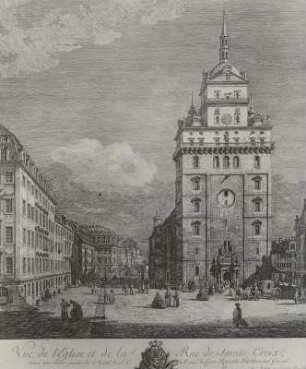 Ansicht der Kreuzkirche zu Dresden