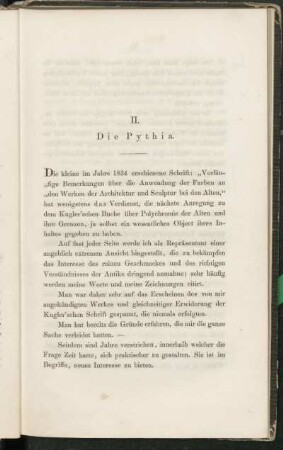 II. Die Pythia.