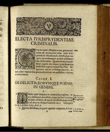 Caput I. De Delictis, Eorumque Poenis, In Genere.