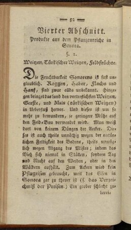 Vierter Abschnitt. Produkte aus dem Pflanzenreiche in Sonora