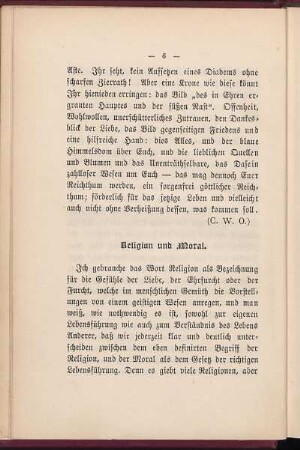Religion und Moral.