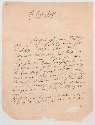 Friedrich Wilhelm Joseph von Schelling (1775 - 1854) Autographen: Briefe von Schelling an verschiedene Adressaten - BSB Autogr.Cim. Schelling, Friedrich Wilhelm Joseph von, 41. Friedrich Wilhelm Joseph von Schelling (1775 - 1854) Autographen: Brief von Schelling an N.N. - BSB Autogr.Cim. Schelling, Friedrich Wilhelm Joseph von.41
