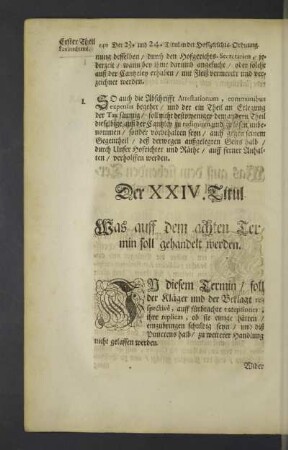 Der XXIV. Titul.