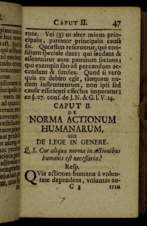 Caput II. De norma actionum humanarum,[...]